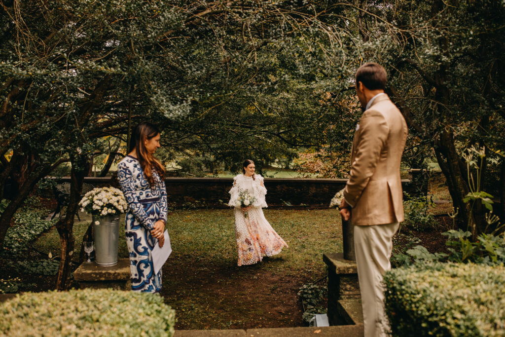 Backyard Connecticut Wedding Ceremony